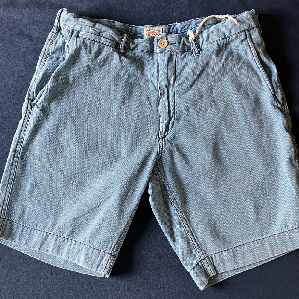 Faherty Natural Indigo Dyed Chino Shorts